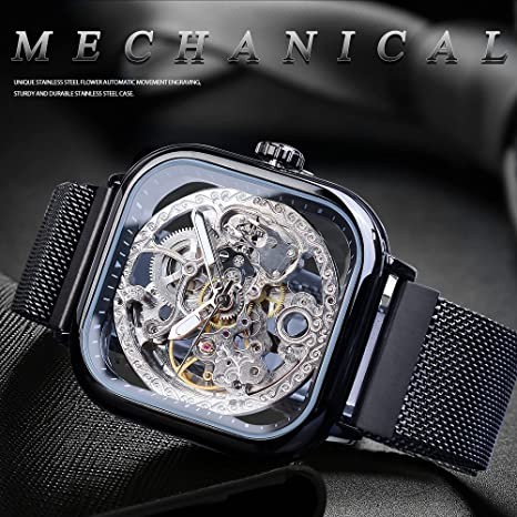 FORSINING Analogue Black Dial Men's Watch