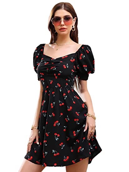 Lymio Women's Polycotton Short A-Line Dress