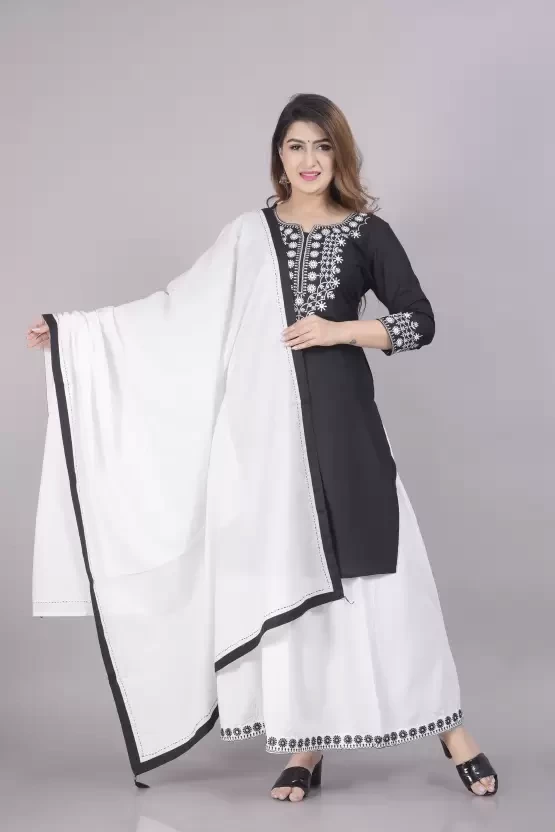 Women Ethnic Top and Skirt Set Rayon