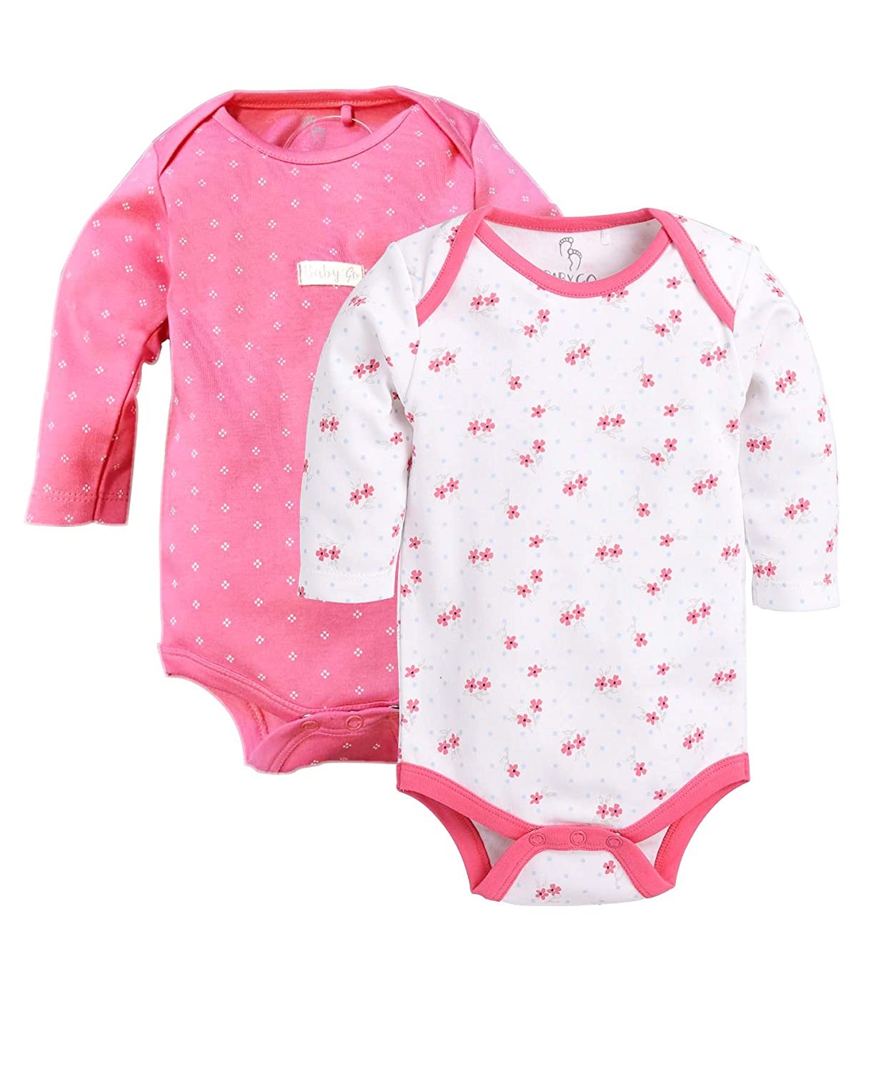 BABY GO Baby Unisex Romper for All Season/Sleep Suit/Comfort fit/ 100% Cotton (Set of 2) 0 - 3 Months
