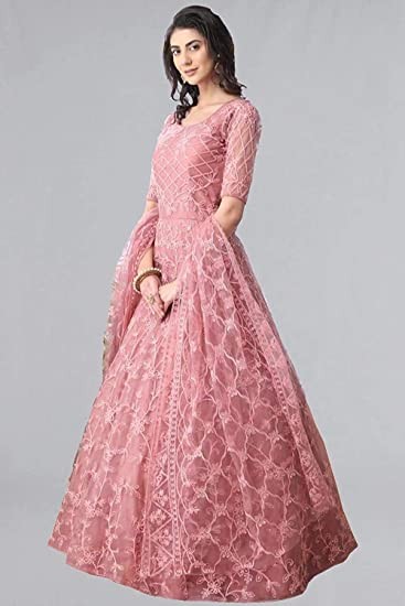 Vaani Creation Women's Maxi Anarkali Semi stitched Gown