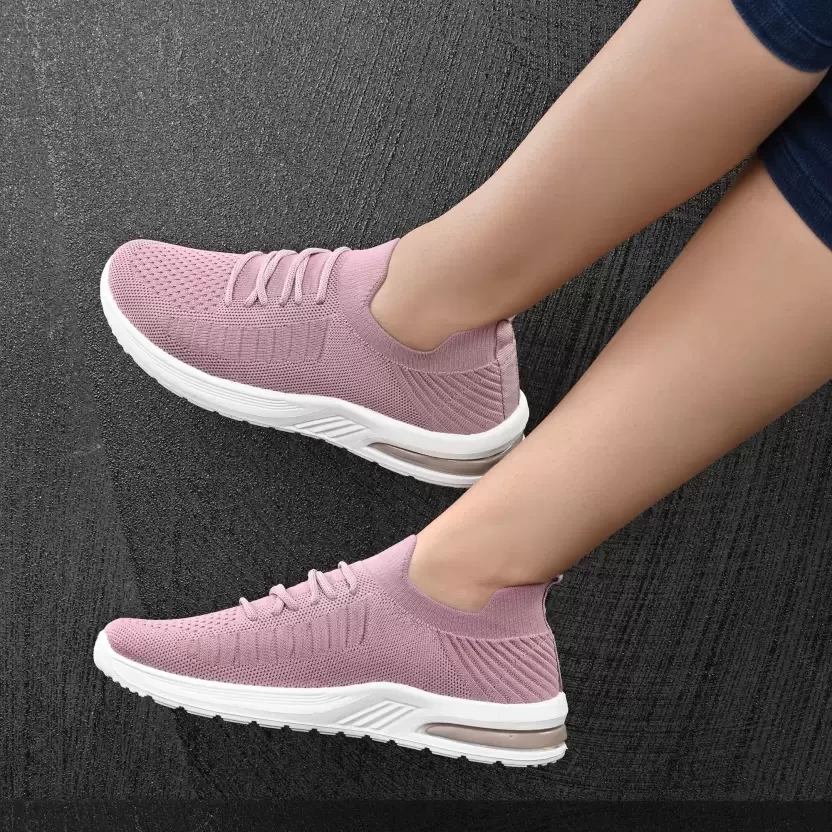 Women's Mesh Sports Shoes Walking Running Shoes For Women  (Purple)